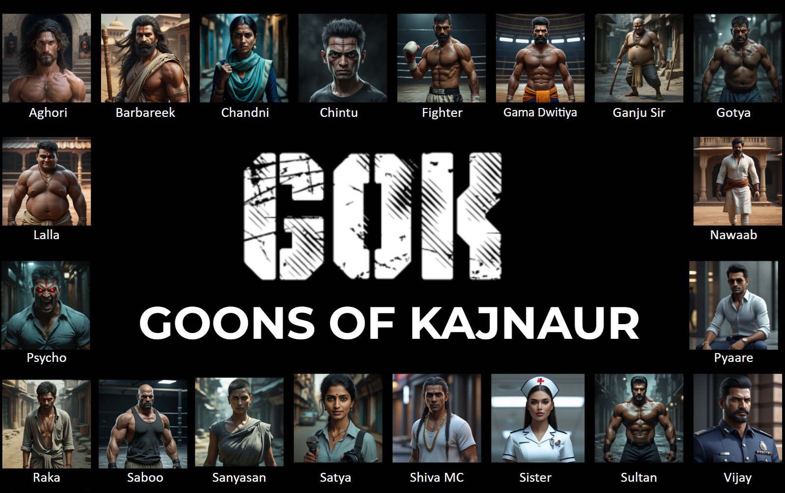 Goons of Kajnaur characters collage